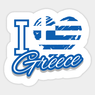 I Love Greece Sticker